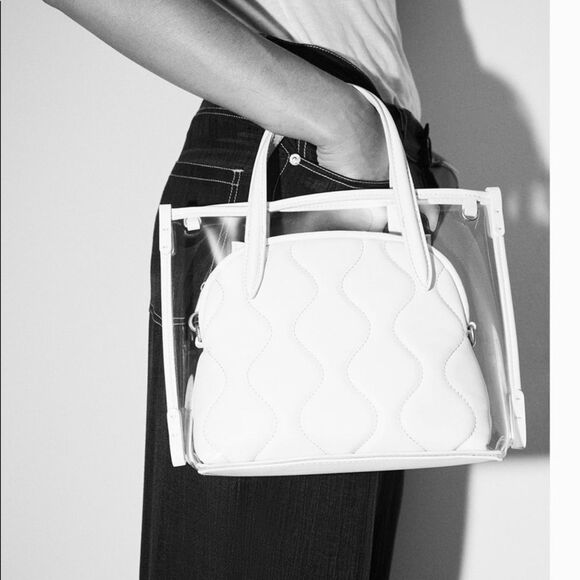 Zara Transparent Small Tote - Picture 3 of 9